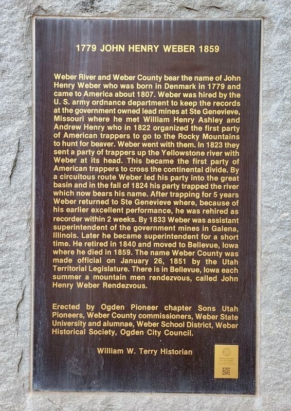 John Henry Weber (1779-1859) Marker image. Click for full size.