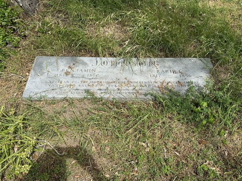 Benjamin Johnson Gravesite. Click for full size. Benjamin Johnson Gravesite image. Click for full size.