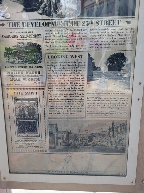 The Development of 25th Street Marker. Click for full size. The Development of 25th Street Marker image. Click for full size.