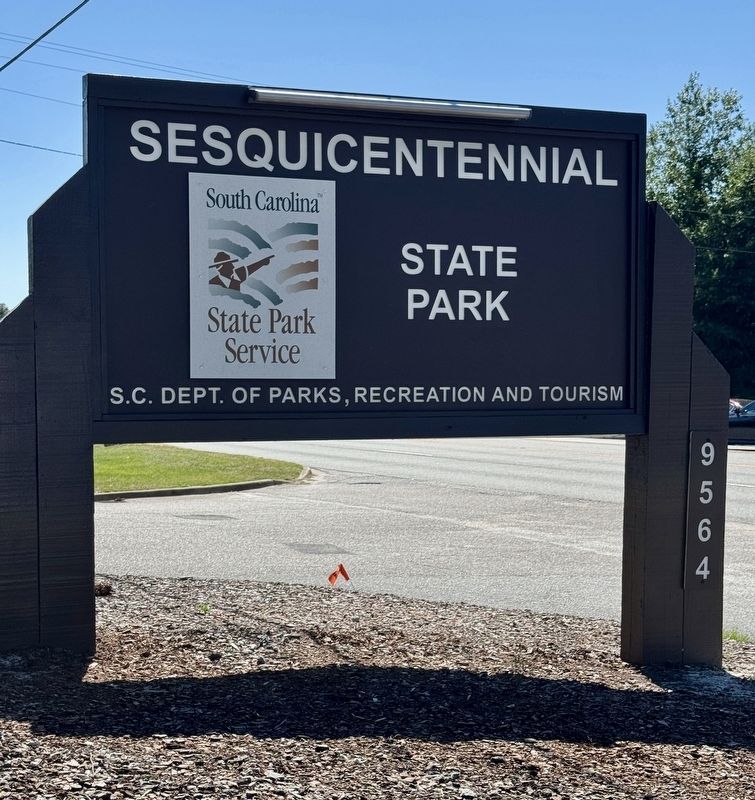 Sesquicentennial State Park State Park Entrance Sign image. Click for full size.