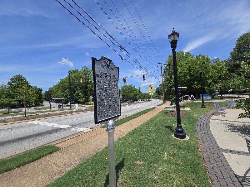 Spartanburg General Hospital Marker looking north on North Church Street image. Click for full size.