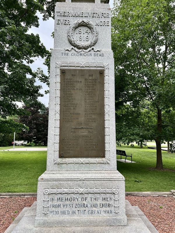 Embro Cenotaph Marker image. Click for full size.
