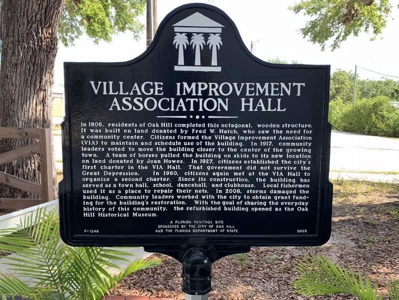 Village Improvement Association Hall Marker. Click for full size. Village Improvement Association Hall Marker image. Click for full size.