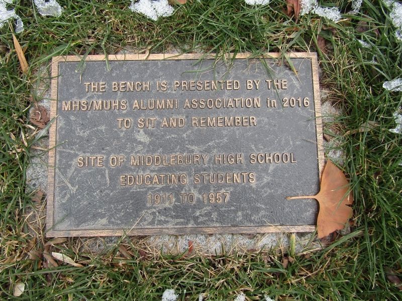 Site of Middlebury High School Marker image. Click for full size.