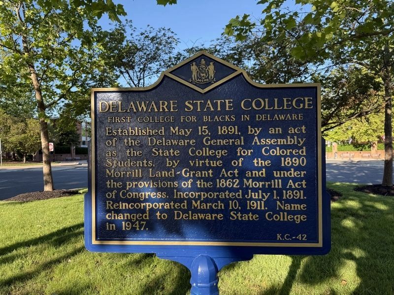 Delaware State College Marker image. Click for full size.