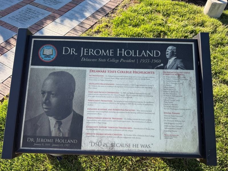 Dr. Jerome Holland Marker image. Click for full size.