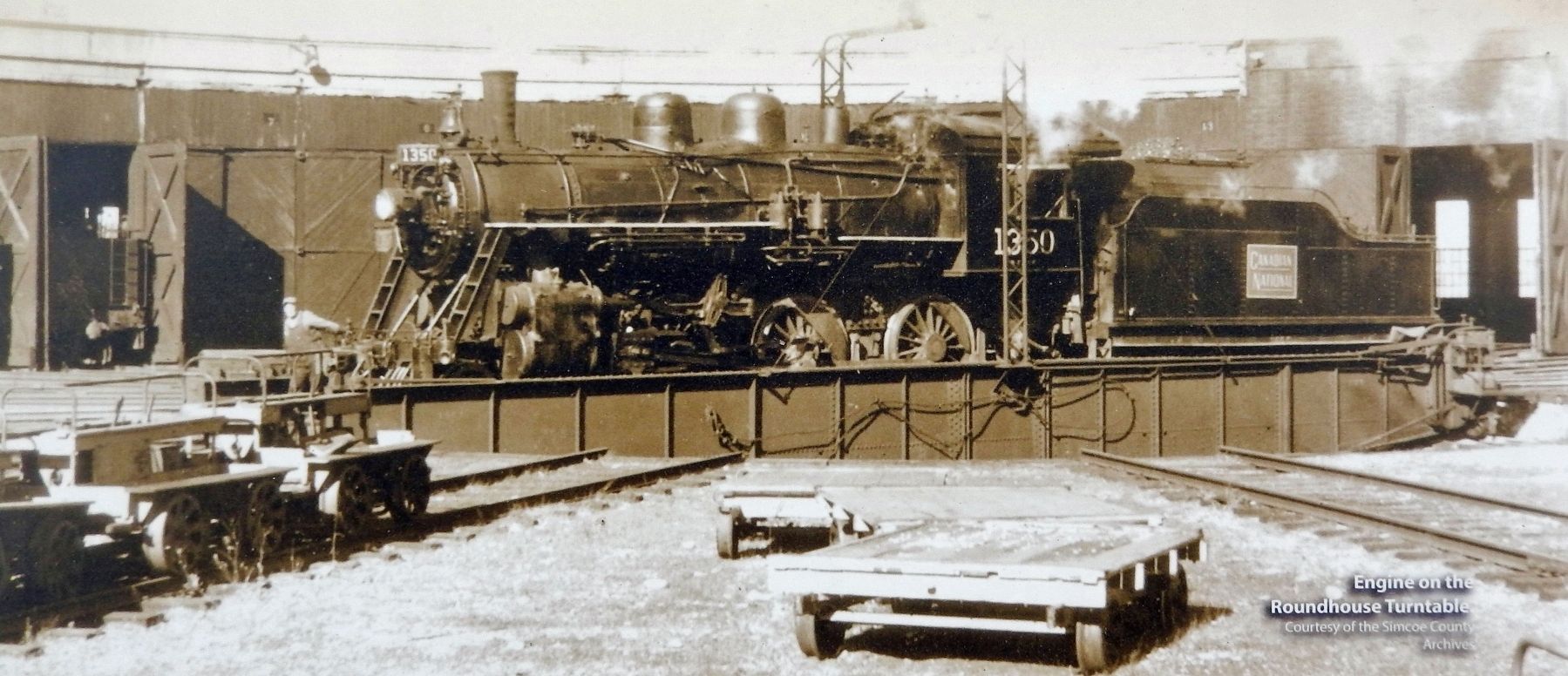 Marker detail: Engine on the Roundhouse Turntable image. Click for full size.