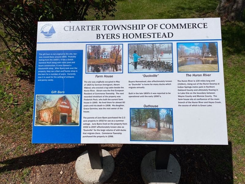 Byers Homestead Marker. Click for full size. Byers Homestead Marker image. Click for full size.