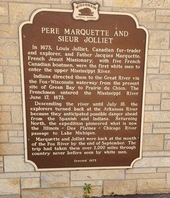Pere Marquette and Sieur Jolliet Marker. Click for full size. Pere Marquette and Sieur Jolliet Marker image. Click for full size.