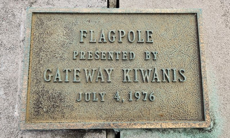 Flagpole Plaque image. Click for full size.
