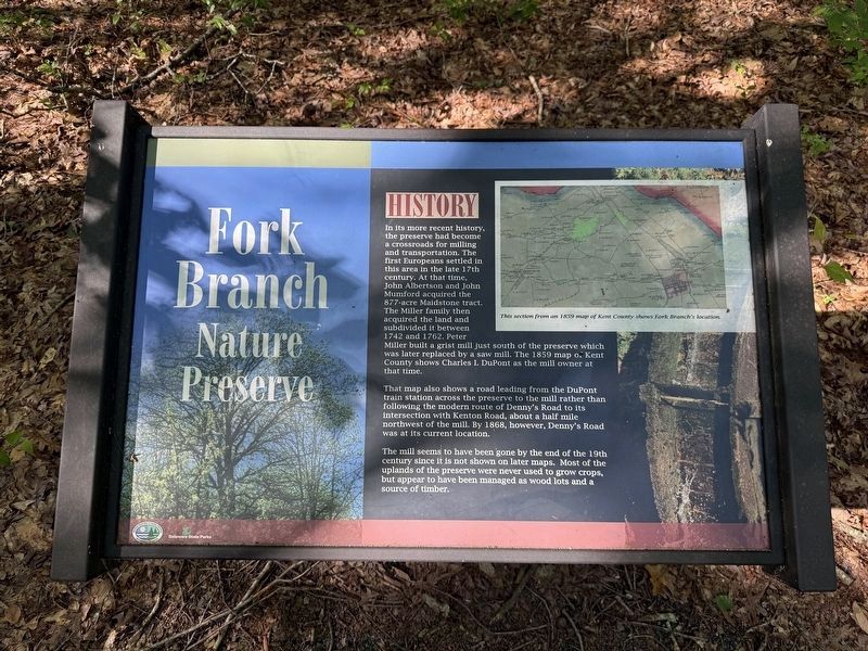 Fork Branch Nature Preserve Marker image. Click for full size.
