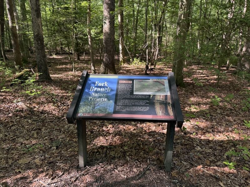 Fork Branch Nature Preserve Marker image. Click for full size.