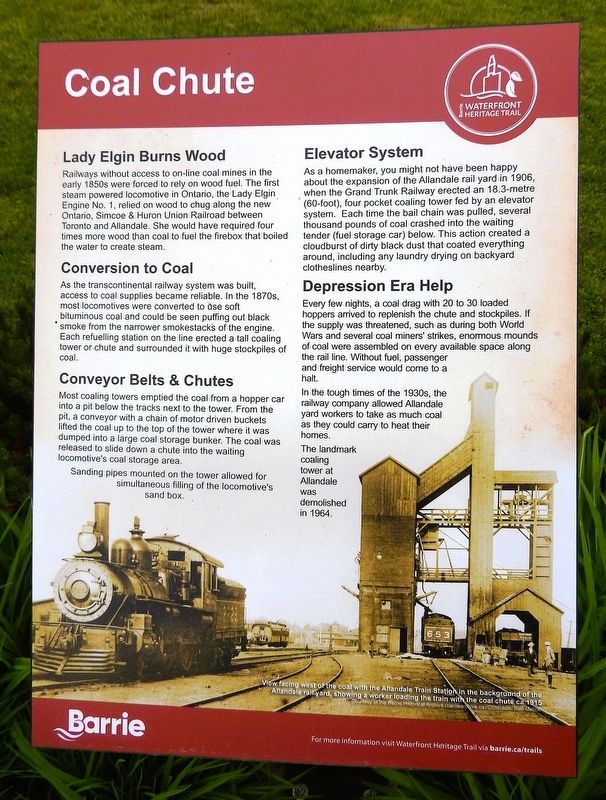 Coal Chute Marker image. Click for full size.