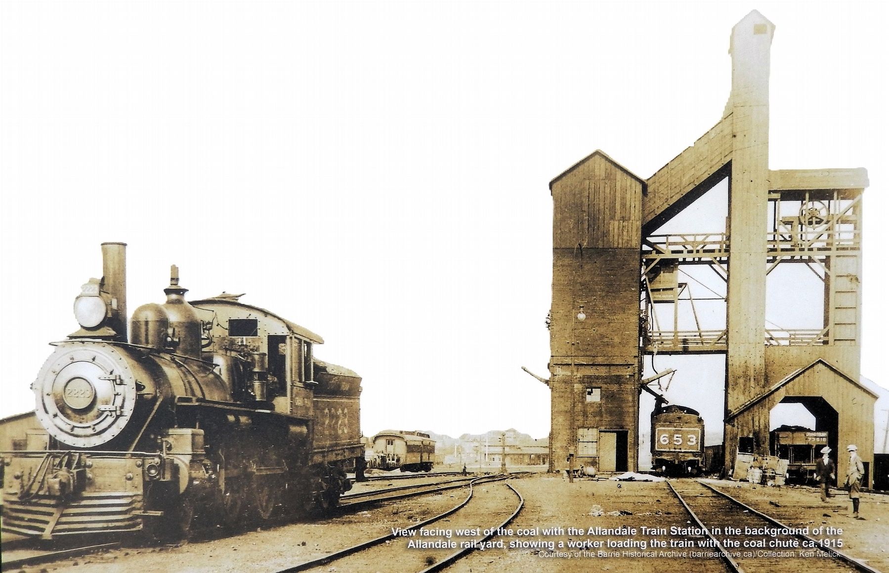 Marker detail: Coal chute, ca. 1915 image. Click for full size.