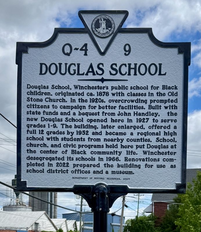 Douglas School Marker. Click for full size. Douglas School Marker image. Click for full size.