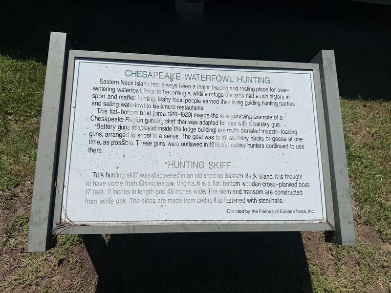 Chesapeake Waterfowl Hunting / Hunting Skiff Marker image. Click for full size.