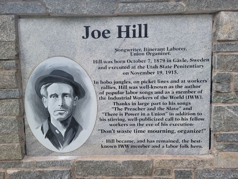 Joe Hill Marker, Side One. Click for full size. Joe Hill Marker, Side One image. Click for full size.