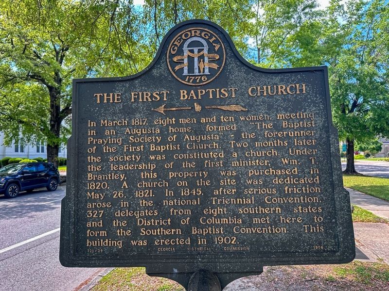 The First Baptist Church Marker. Click for full size. The First Baptist Church Marker image. Click for full size.