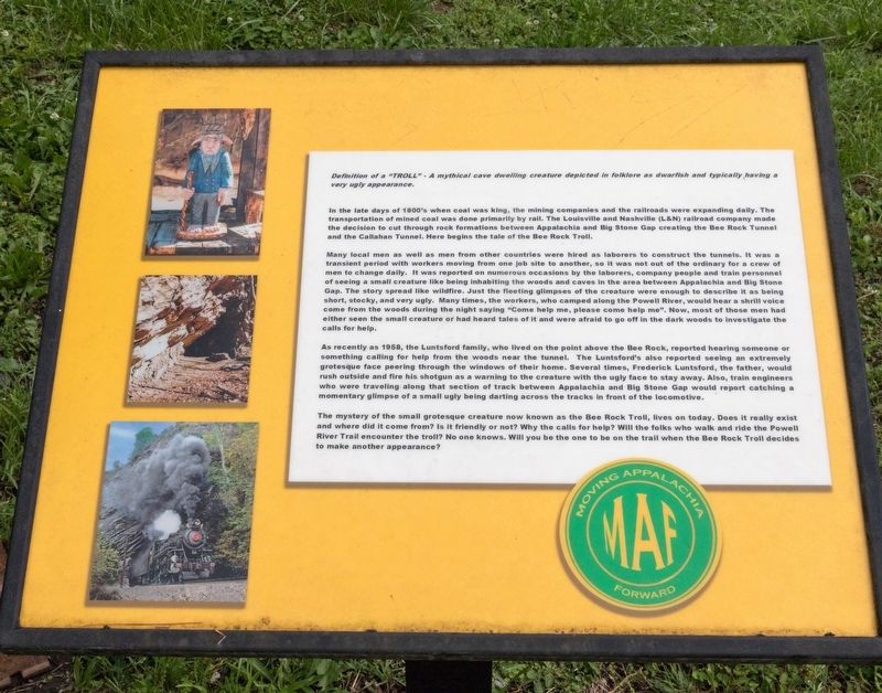 The Bee Rock Troll Marker image. Click for full size.