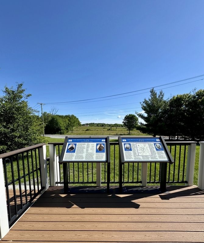 The Battle of First Kernstown Marker (left) image. Click for full size.