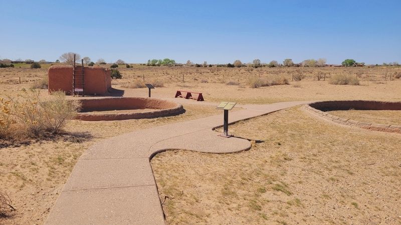 Two Kivas and the Marker. Click for full size. Two Kivas and the Marker image. Click for full size.
