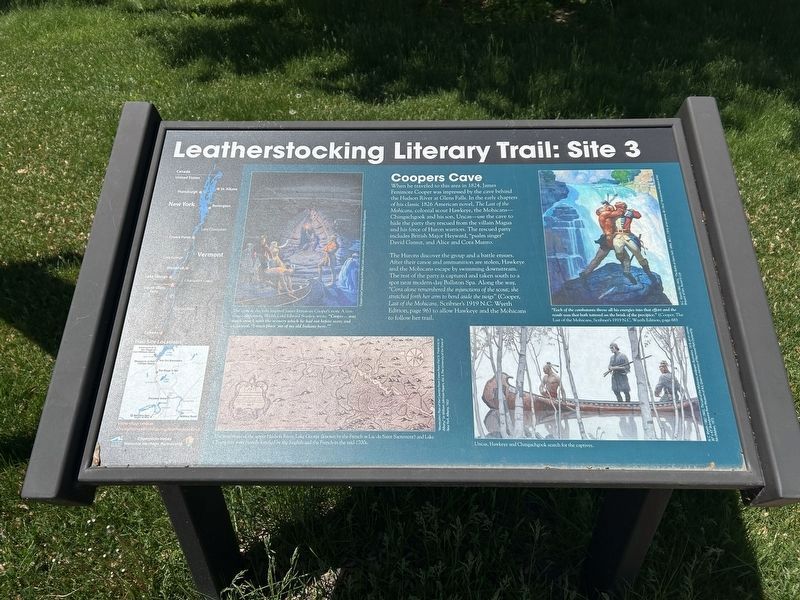 Leatherstocking Literary Trail: Site 3 Marker. Click for full size. Leatherstocking Literary Trail: Site 3 Marker image. Click for full size.