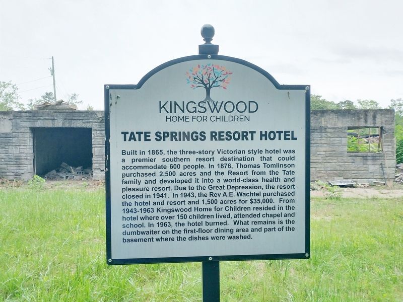 Tate Springs Resort Hotel Marker image. Click for full size.