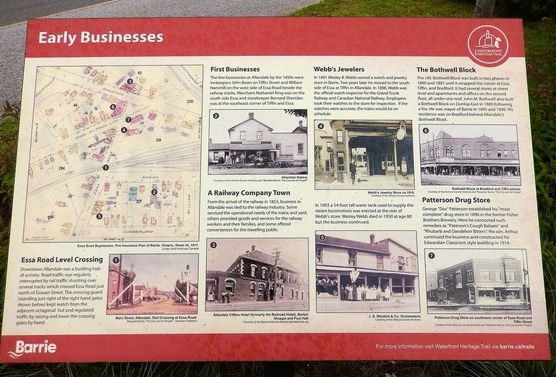 Early Businesses Marker. Click for full size. Early Businesses Marker image. Click for full size.