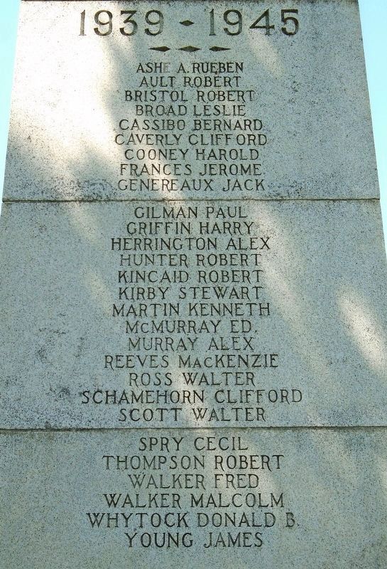 War Memorial Cenotaph WWII Honoured Dead. Click for full size. War Memorial Cenotaph WWII Honoured Dead image. Click for full size.