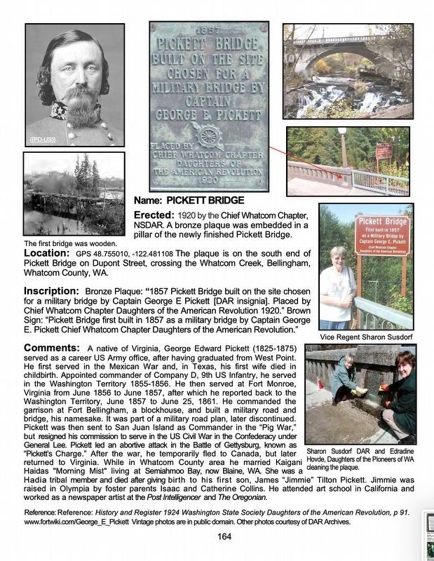 Pickett Bridge Marker. Click for full size. Pickett Bridge Marker image. Click for full size.