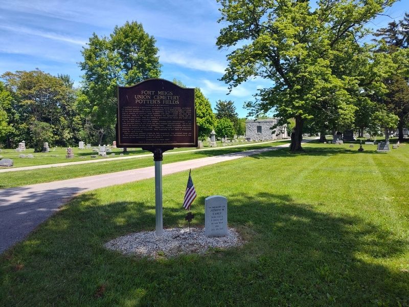 Fort Meigs Union Cemetery Potter's Field Marker image. Click for full size.