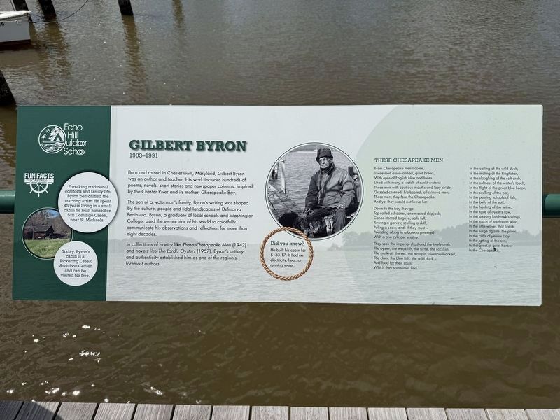 Gilbert Byron Marker image. Click for full size.