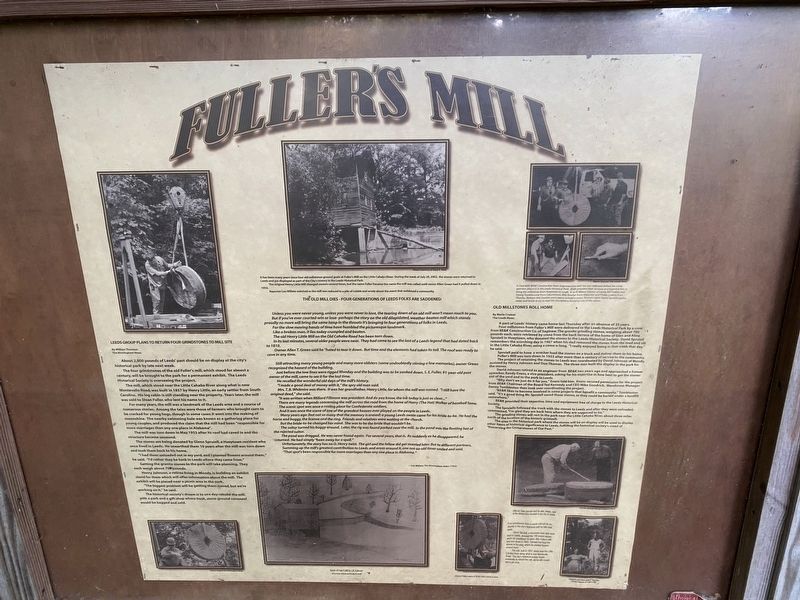 Fuller's Mill Marker. Click for full size. Fuller's Mill Marker image. Click for full size.
