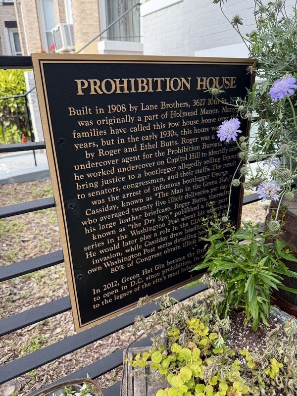 Prohibition House Marker image. Click for full size.