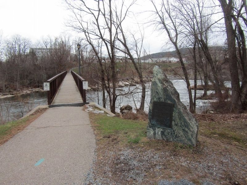 Marble Works Memorial Bridge Marker. Click for full size. Marble Works Memorial Bridge Marker image. Click for full size.