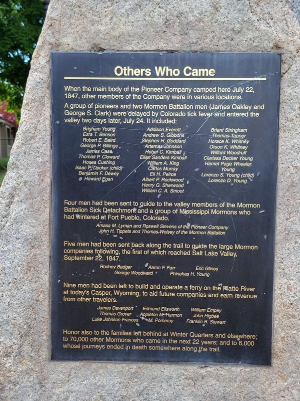 Others Who Came Marker image. Click for full size.