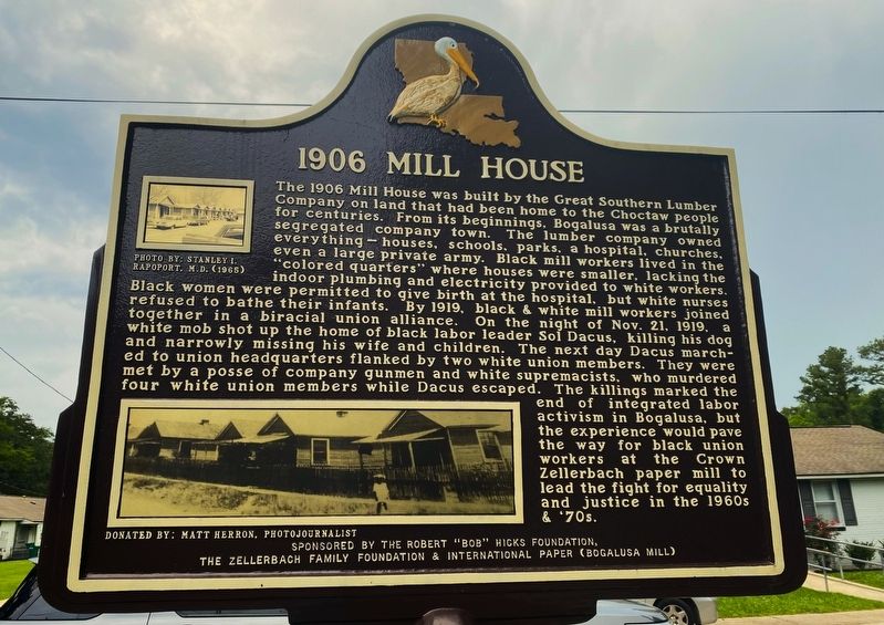 1906 Mill House side of marker. Click for full size. 1906 Mill House side of marker image. Click for full size.