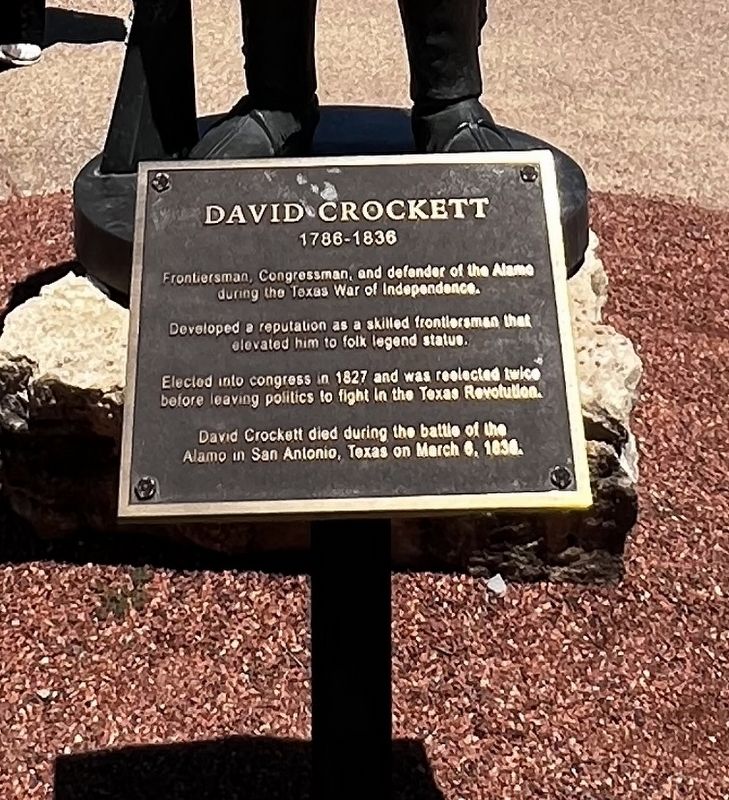 David Crockett Marker. Click for full size. David Crockett Marker image. Click for full size.