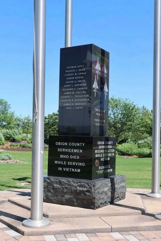 Obion County Vietnam Memorial. Click for full size. Obion County Vietnam Memorial image. Click for full size.