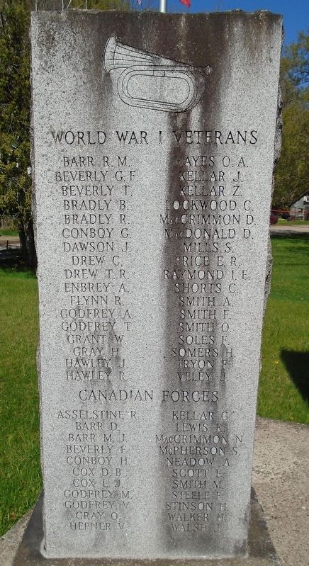 War Memorial Cenotaph WWI Honour Roll. Click for full size. War Memorial Cenotaph WWI Honour Roll image. Click for full size.