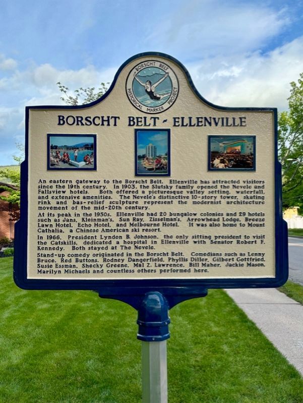 Borscht Belt - Ellenville Marker image. Click for full size.