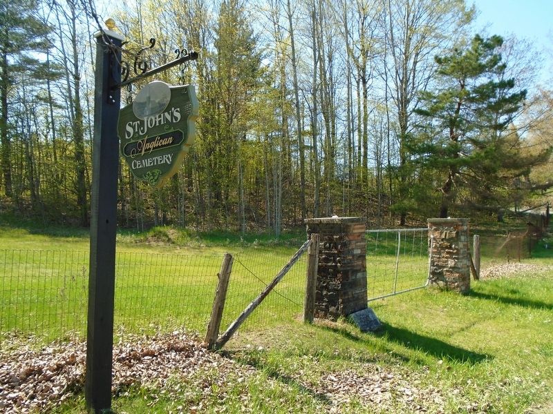 St. John's Anglican Cemetery and Marker. Click for full size. St. John's Anglican Cemetery and Marker image. Click for full size.
