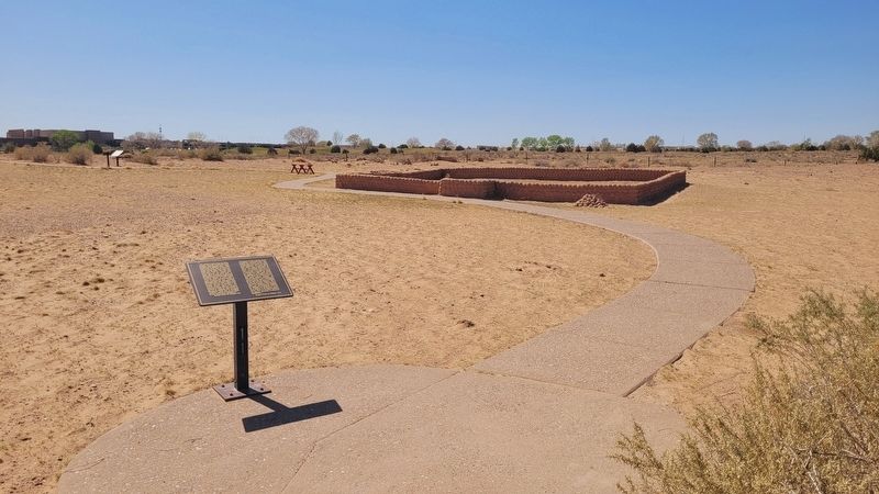 The view of the Pueblo and the marker. Click for full size. The view of the Pueblo and the marker image. Click for full size.