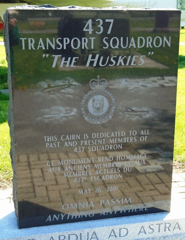 437 Transport Squadron Memorial. Click for full size. 437 Transport Squadron Memorial image. Click for full size.