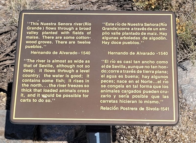 Rio Grande River Marker. Click for full size. Rio Grande River Marker image. Click for full size.