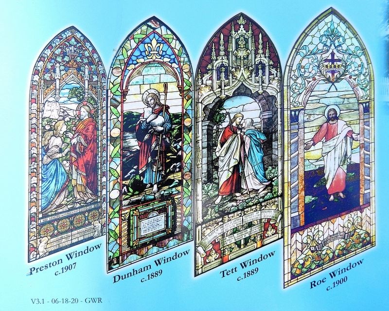 Marker detail: Stained Glass Windows image. Click for full size.