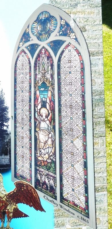 Marker detail: Chaffey Window, circa 1863 image. Click for full size.