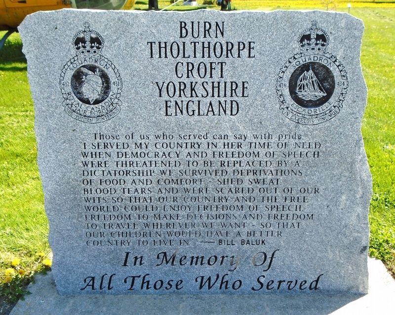431 "Iroquois" and 434 "Bluenose" Squadrons in WWII Memorial image. Click for full size.