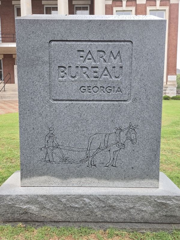 North side of the Georgia Farm Bureau Marker. Click for full size. North side of the Georgia Farm Bureau Marker image. Click for full size.