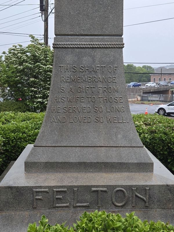 William Harrell Felton Monument Marker, Southwest side image. Click for full size.